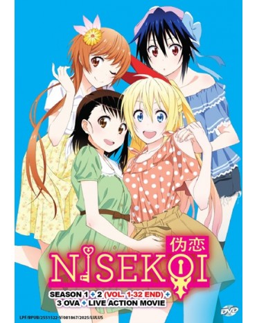 NISEKOI SEASON 1 + 2 (VOL. 1–32 END) + 3 OVA + LIVE ACTION MOVIE